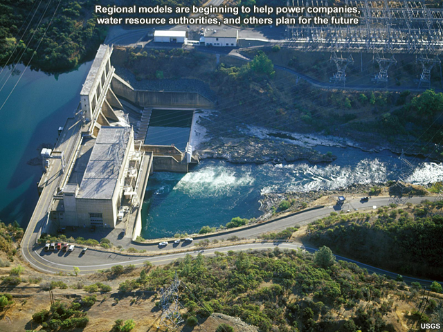 Aerial view of Keswick Dam located along the Sacramento River