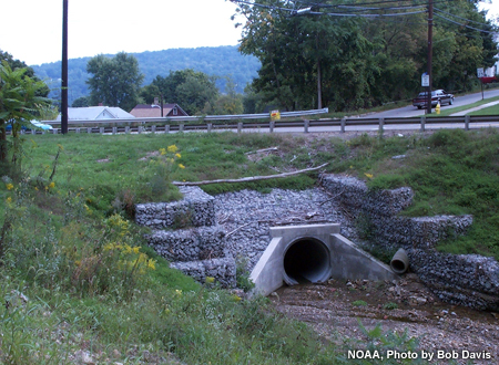 Culvert under a road